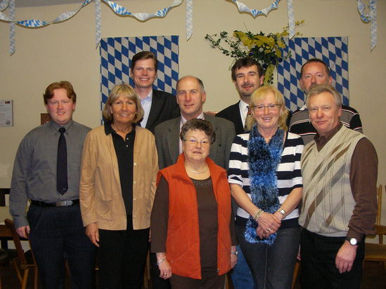Mitgliederversammlung 2008: Peter Huber, Heidi Stümke, Sven John, Ludwig Wittmann, Ingrid Schindler, Christian Tauer, Rita Fürst, Werner Kral, Karl-Heinz König